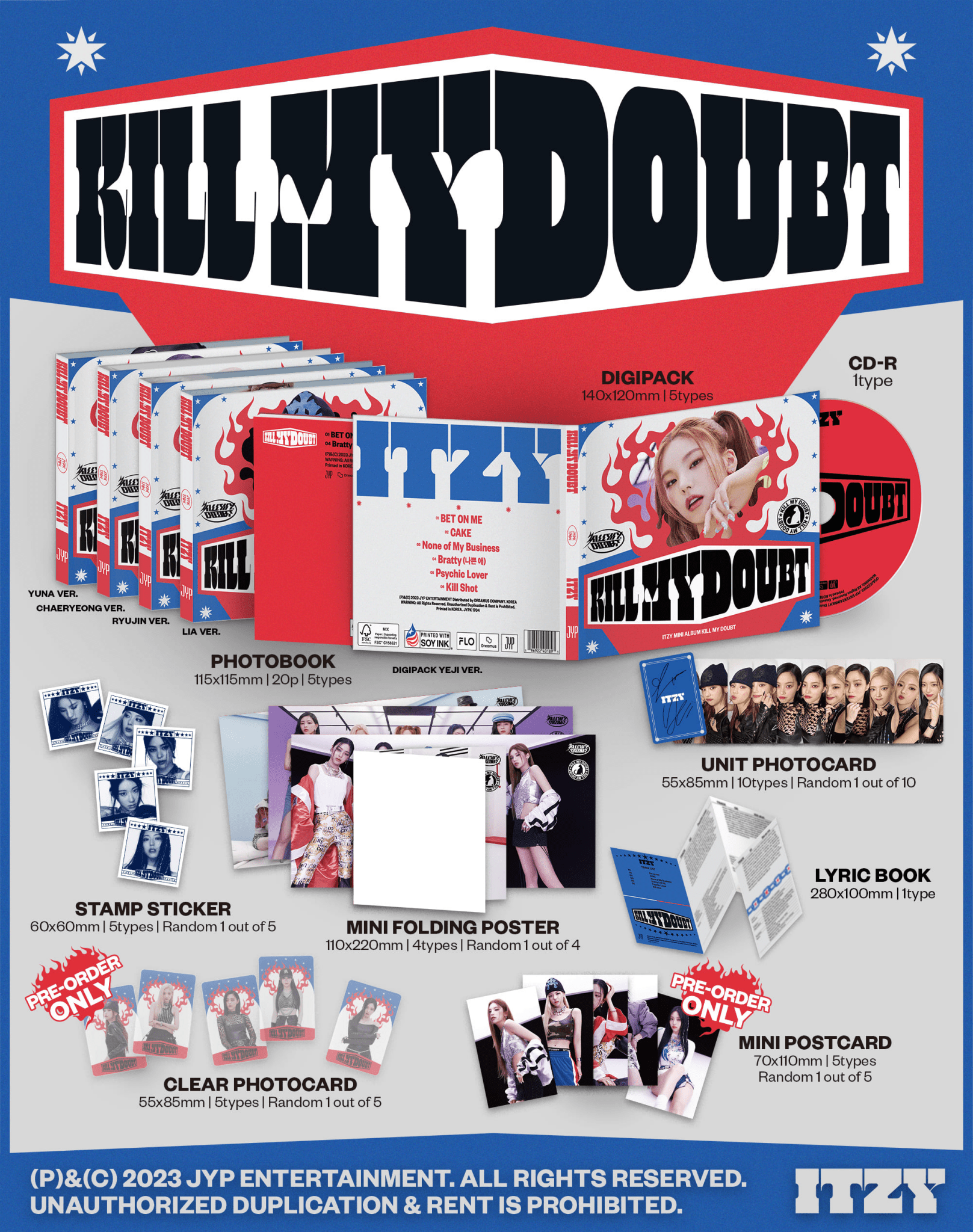 ITZY 7th Mini Album KILL MY DOUBT (DIGIPACK Version) – album (Yeji / / ) | HobiEgo