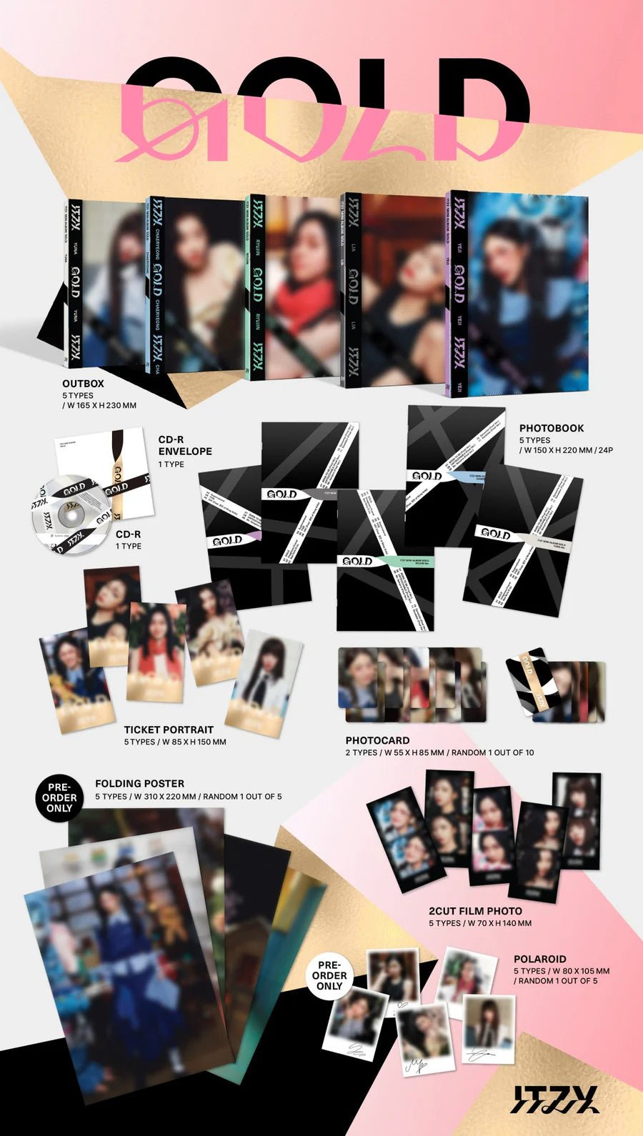 ITZY 9th Mini Album GOLD (Digipack Version) – album (Yeji / / ) | HobiEgo