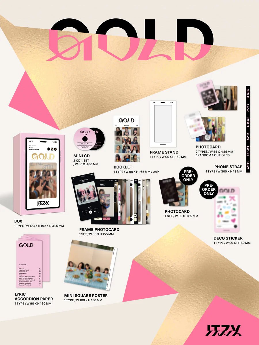 ITZY 9th Mini Album GOLD (PHONE BOX Version) – album ( / / ) | HobiEgo