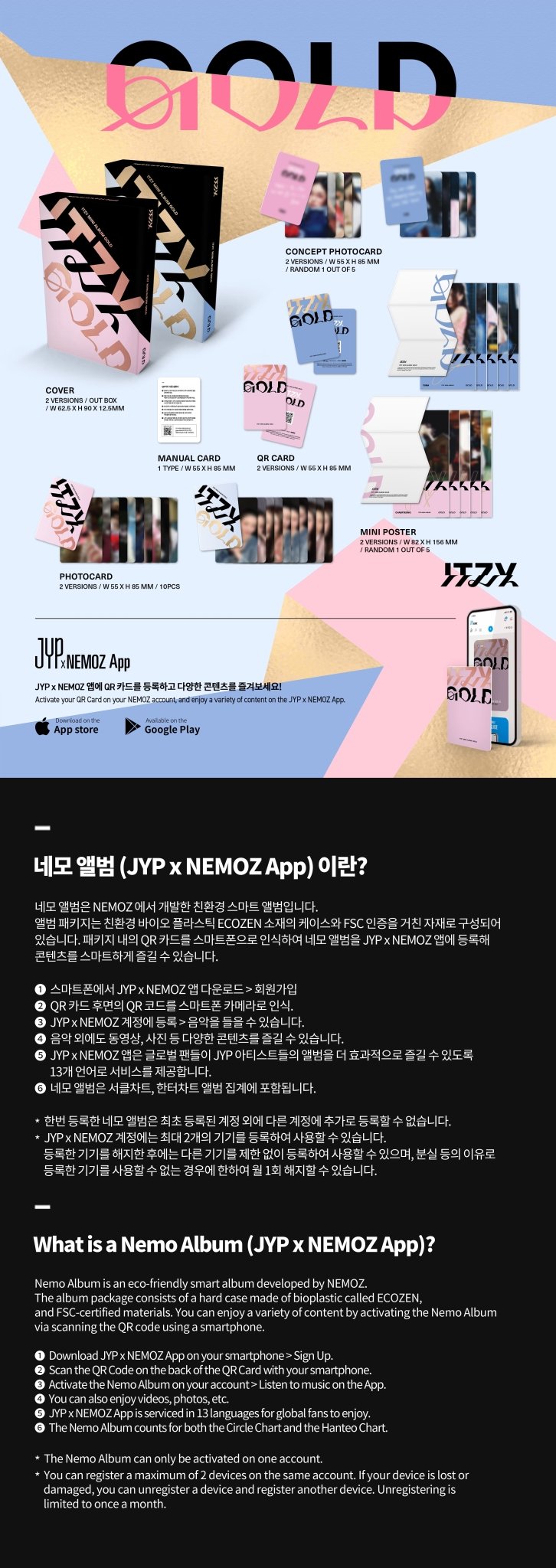 ITZY 9th Mini Album GOLD (Platform Version) – album (A (PINK) / / ) | HobiEgo