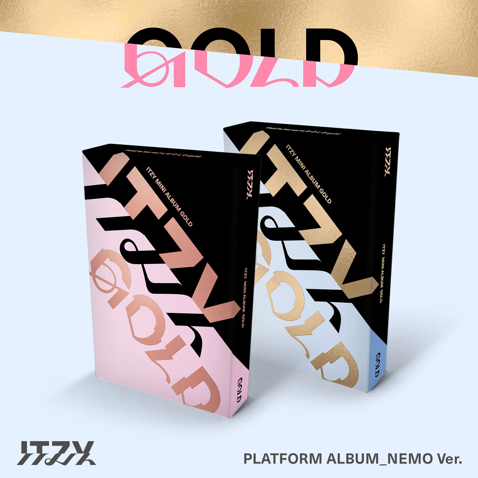 ITZY 9th Mini Album GOLD (Platform Version) – album (A (PINK) / / ) | HobiEgo