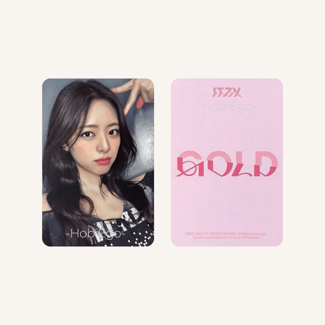 ITZY 9th Mini Album GOLD Sound Wave Photocards – Photocards (Yuna / / ) | HobiEgo