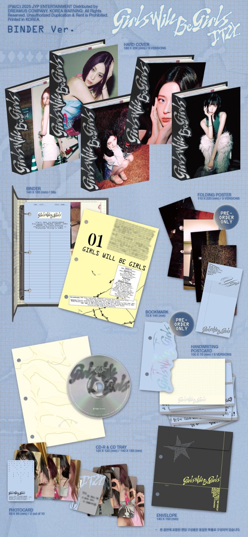 ITZY Girls Will Be Girls (Binder Version) – album (Yeji / / ) | HobiEgo