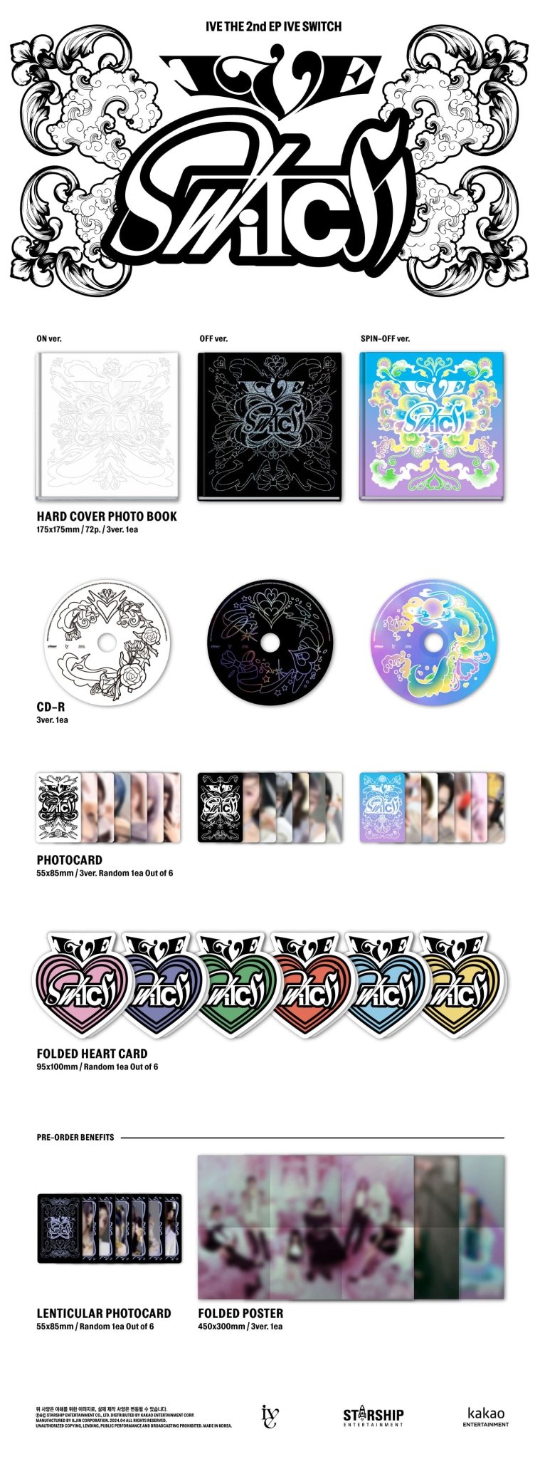 IVE 2nd Mini Album IVE SWITCH – album (ON (WHITE) / / ) | HobiEgo