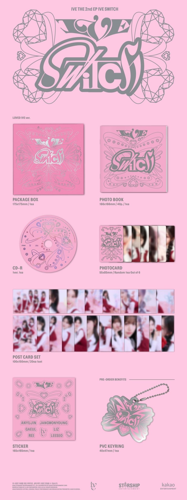 IVE 2nd Mini Album IVE SWITCH – album (ON (WHITE) / / ) | HobiEgo