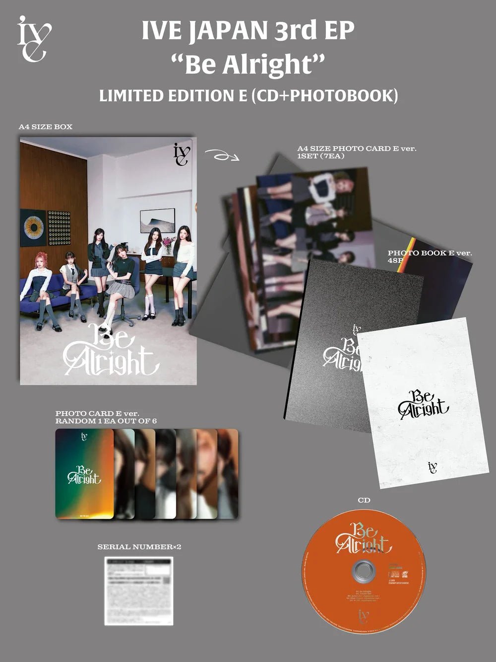IVE 3rd Japanese EP Album Be Alright (Limited Edition E) – album ( / / ) | HobiEgo