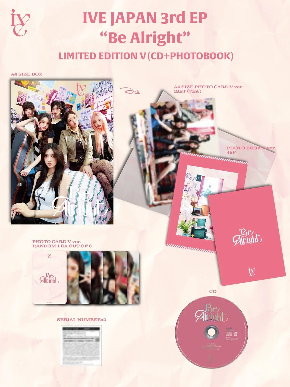 IVE 3rd Japanese EP Album Be Alright (Limited Edition V) – album ( / / ) | HobiEgo
