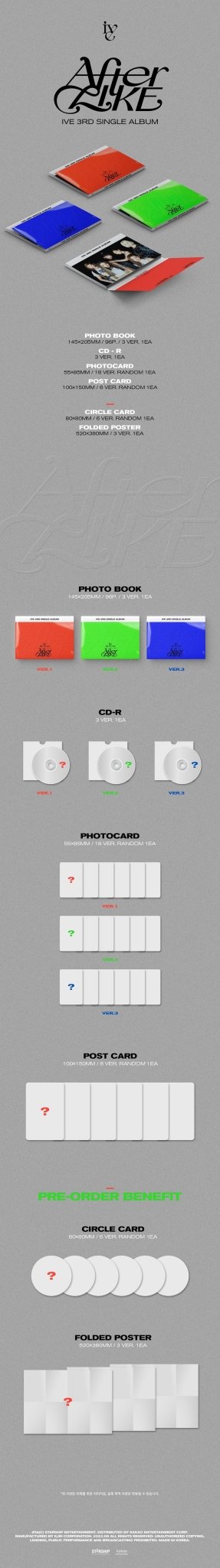 IVE 3rd Single Album After Like – album (VER. 1 / / ) | HobiEgo