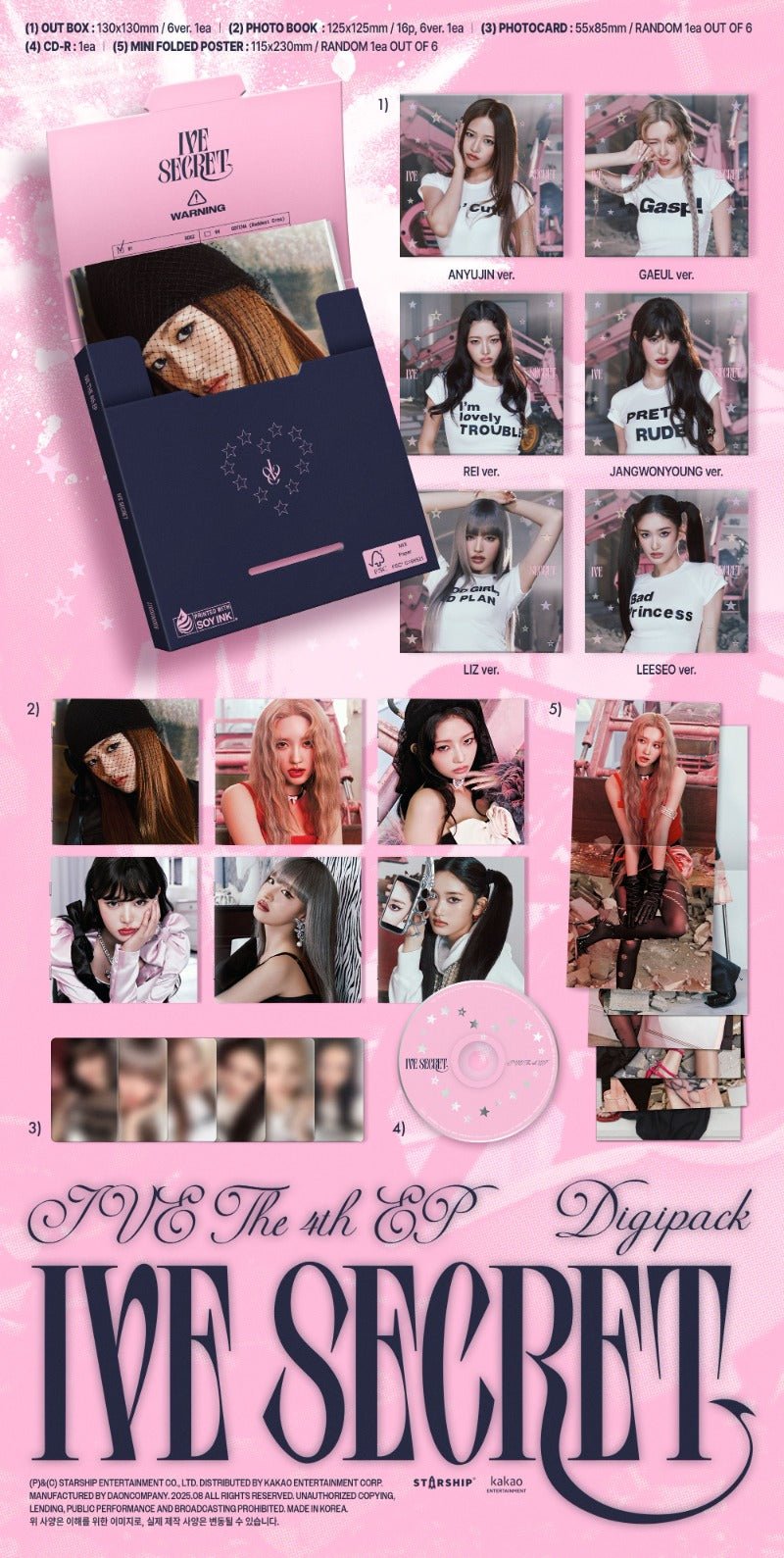 IVE 4th EP Album IVE SECRET (Digipack Version) – album (Yujin / / ) | HobiEgo