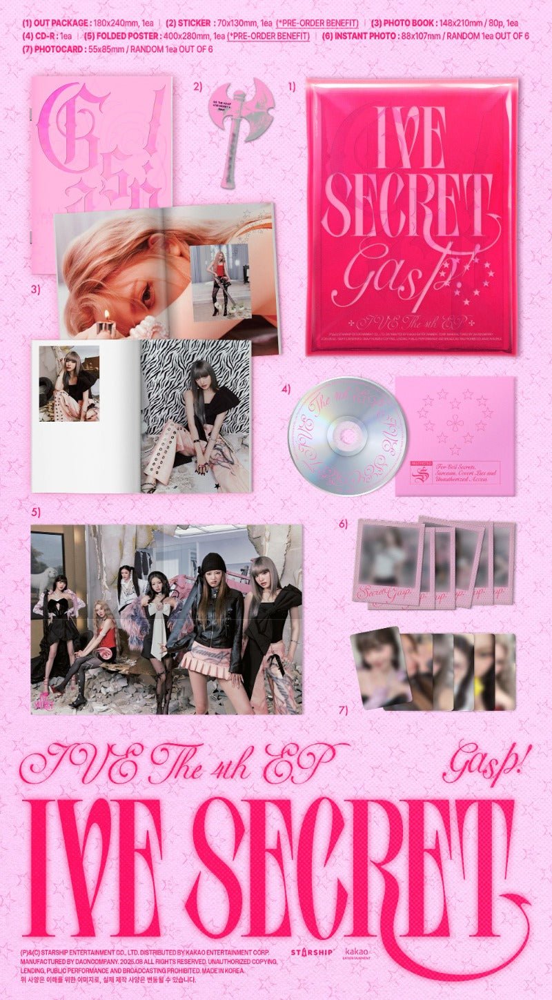 IVE 4th EP Album IVE SECRET – album (Gasp! (PINK) / / ) | HobiEgo