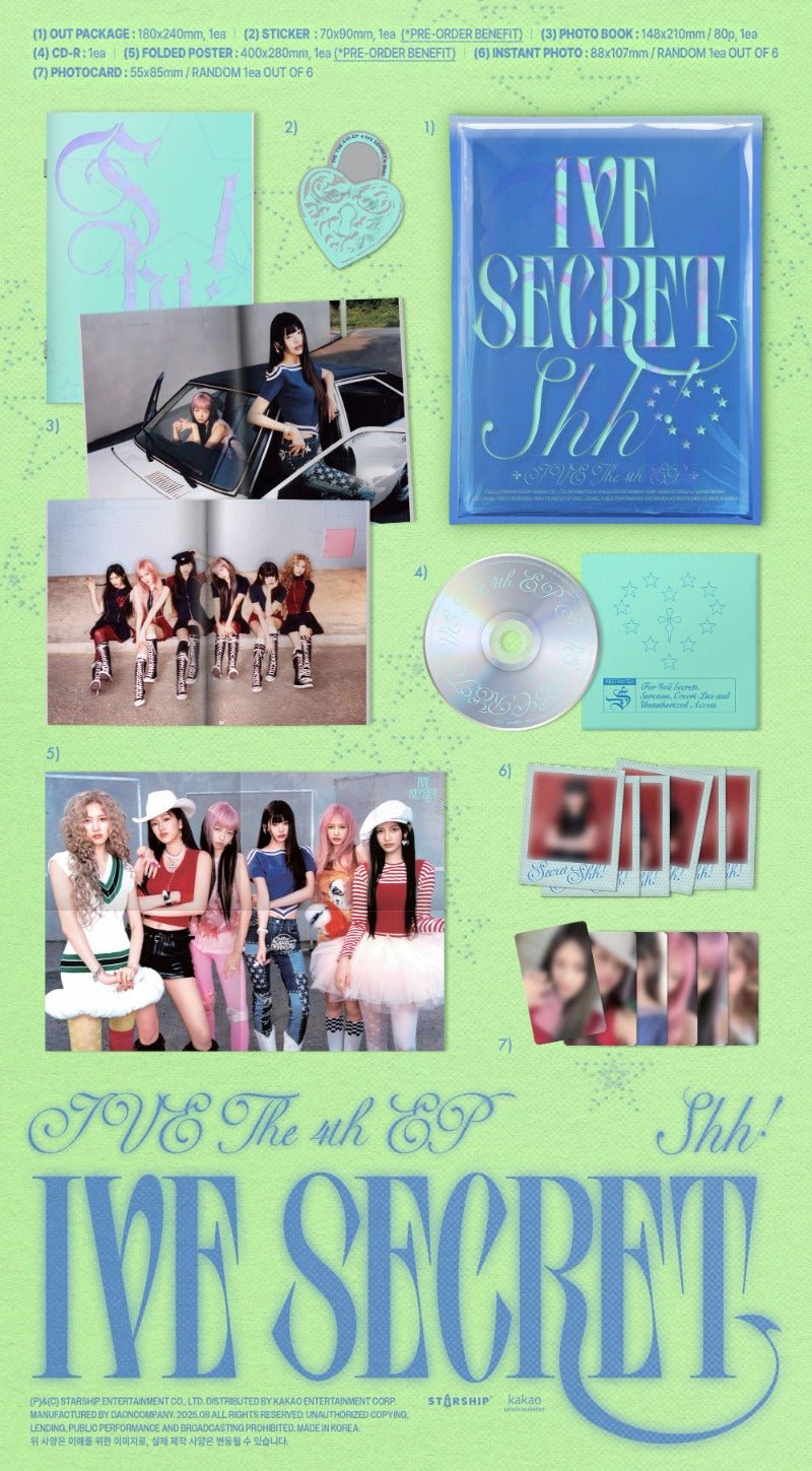IVE 4th EP Album IVE SECRET – album (Ssh! (LIGHT BLUE) / / ) | HobiEgo