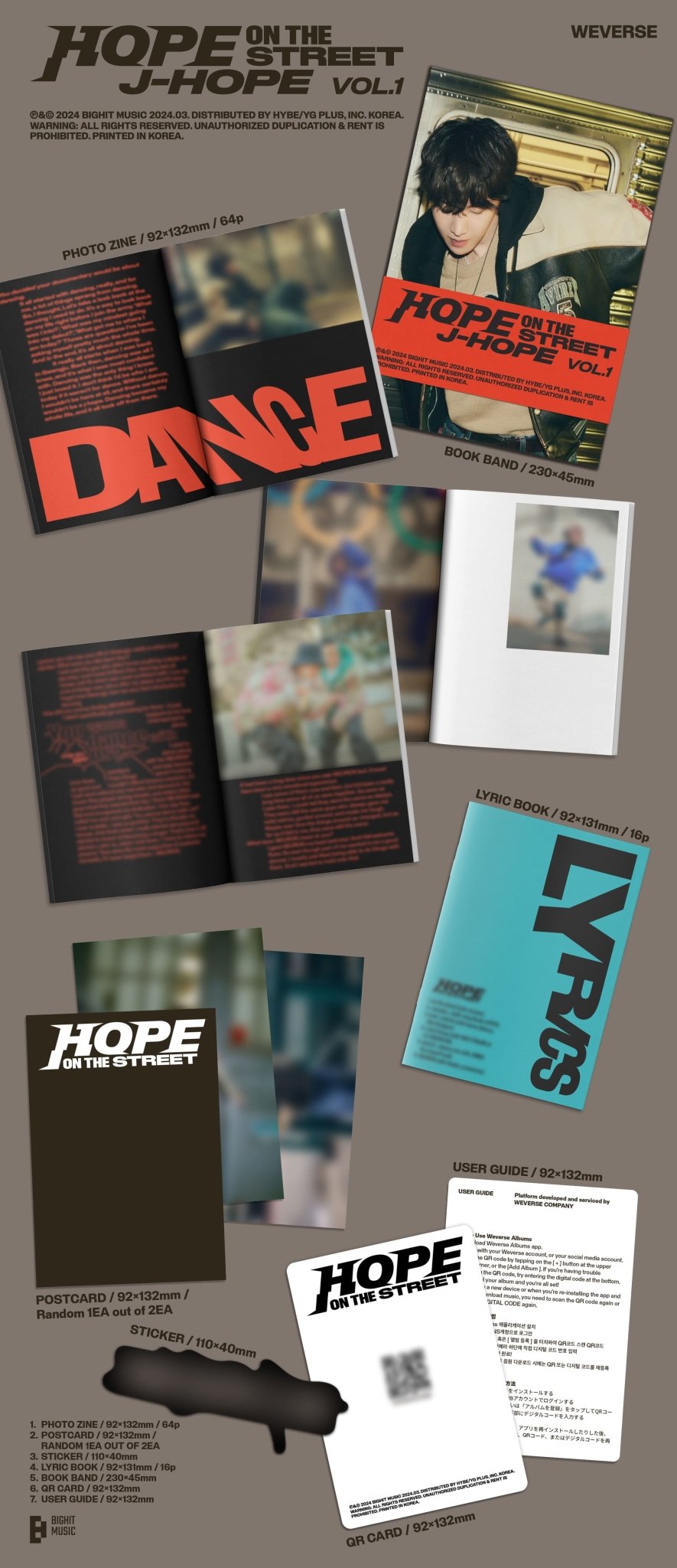 J - HOPE (BTS) HOPE ON THE STREET VOL.1 (Weverse Albums Version) – album ( / / ) | HobiEgo