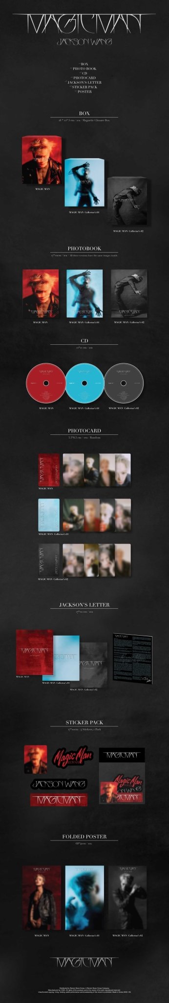 Jackson Wang 1st Full Album MAGIC MAN – album (Magic Man (Red) / / ) | HobiEgo