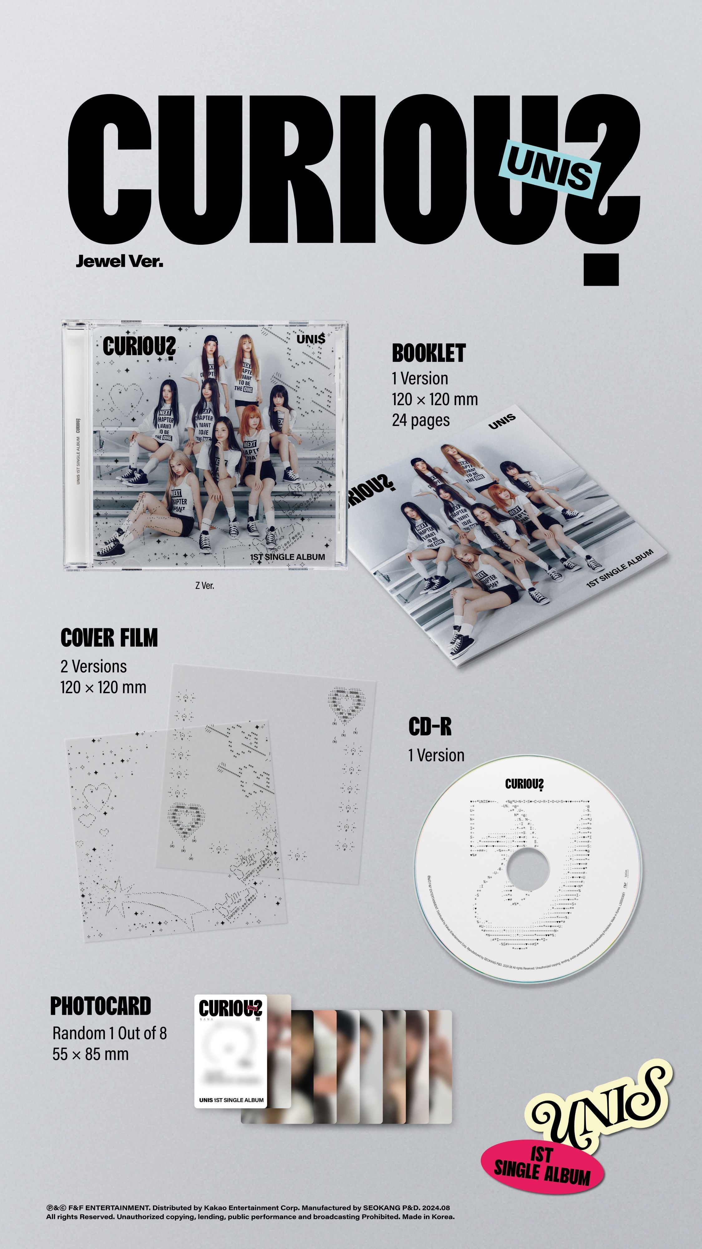 UNIS 1st Single Album CURIOUS (Jewel Case Version)