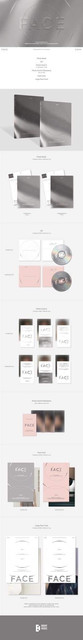 JIMIN (BTS) 1st Solo Album FACE – album (Invisible Face (WHITE) / / ) | HobiEgo