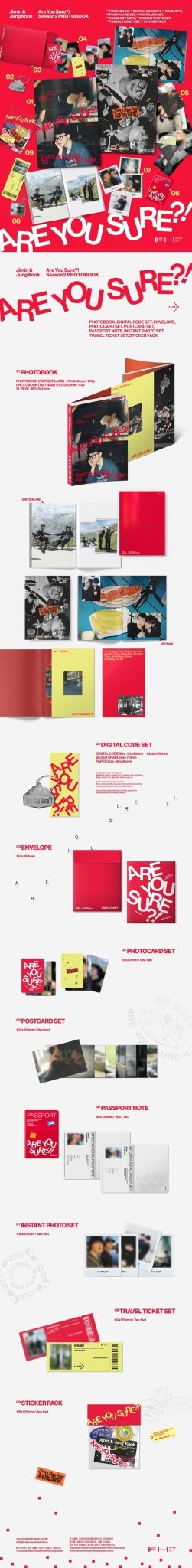 Jimin x Jung Kook Are You Sure?! Season 2 PHOTOBOOK – album 8809954224973 ( / / ) | HobiEgo