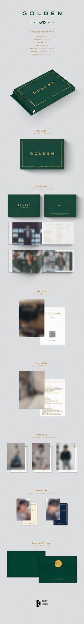 JUNGKOOK 1st Solo Album GOLDEN (Weverse Albums Version) – album ( / / ) | HobiEgo