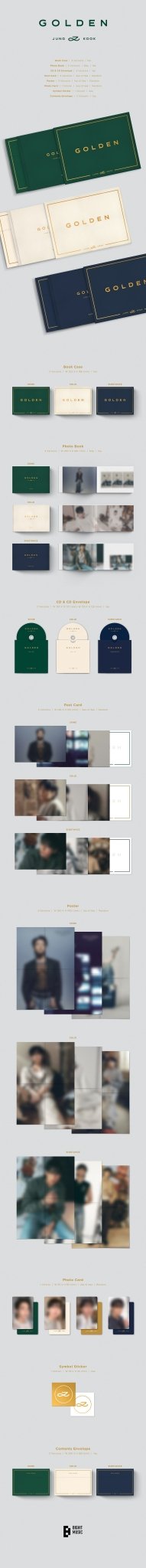 JUNGKOOK 1st Solo Album GOLDEN – album (SHINE (Green) / / ) | HobiEgo