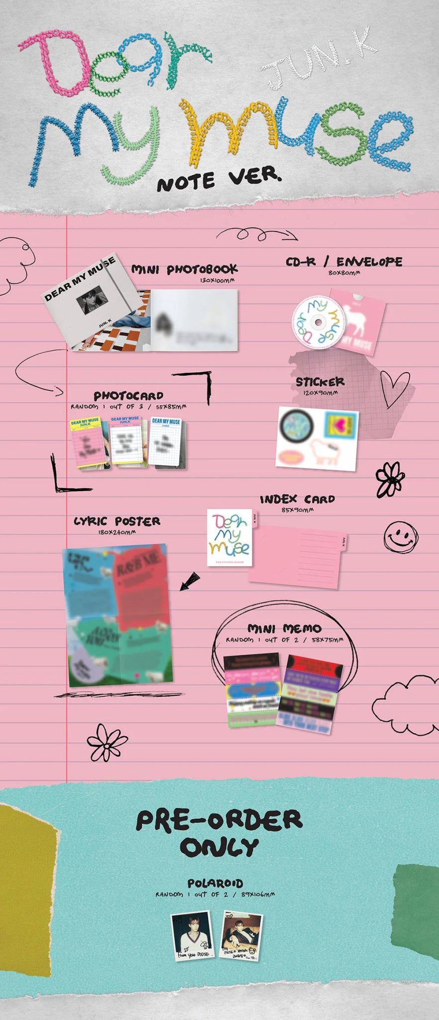 JUN.K 4th Mini Album Dear My Muse (Note Version) – album ( / / ) | HobiEgo