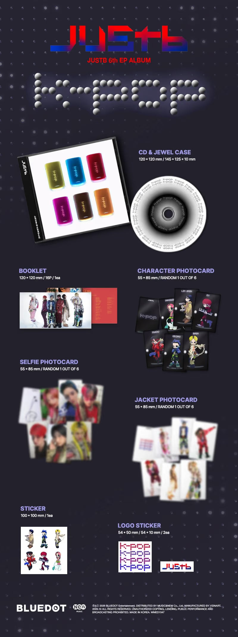 PRE-ORDER JUST B 6th EP Ablum [k-pop] Jewel Version