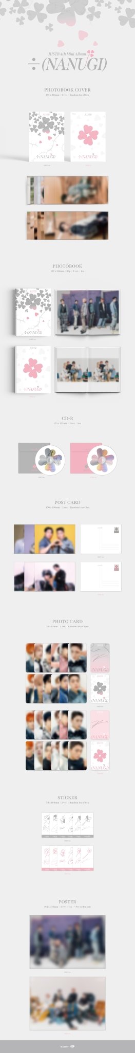 JUSTB 4th Mini Album ÷ (NANUGI) – album (GREY / / ) | HobiEgo