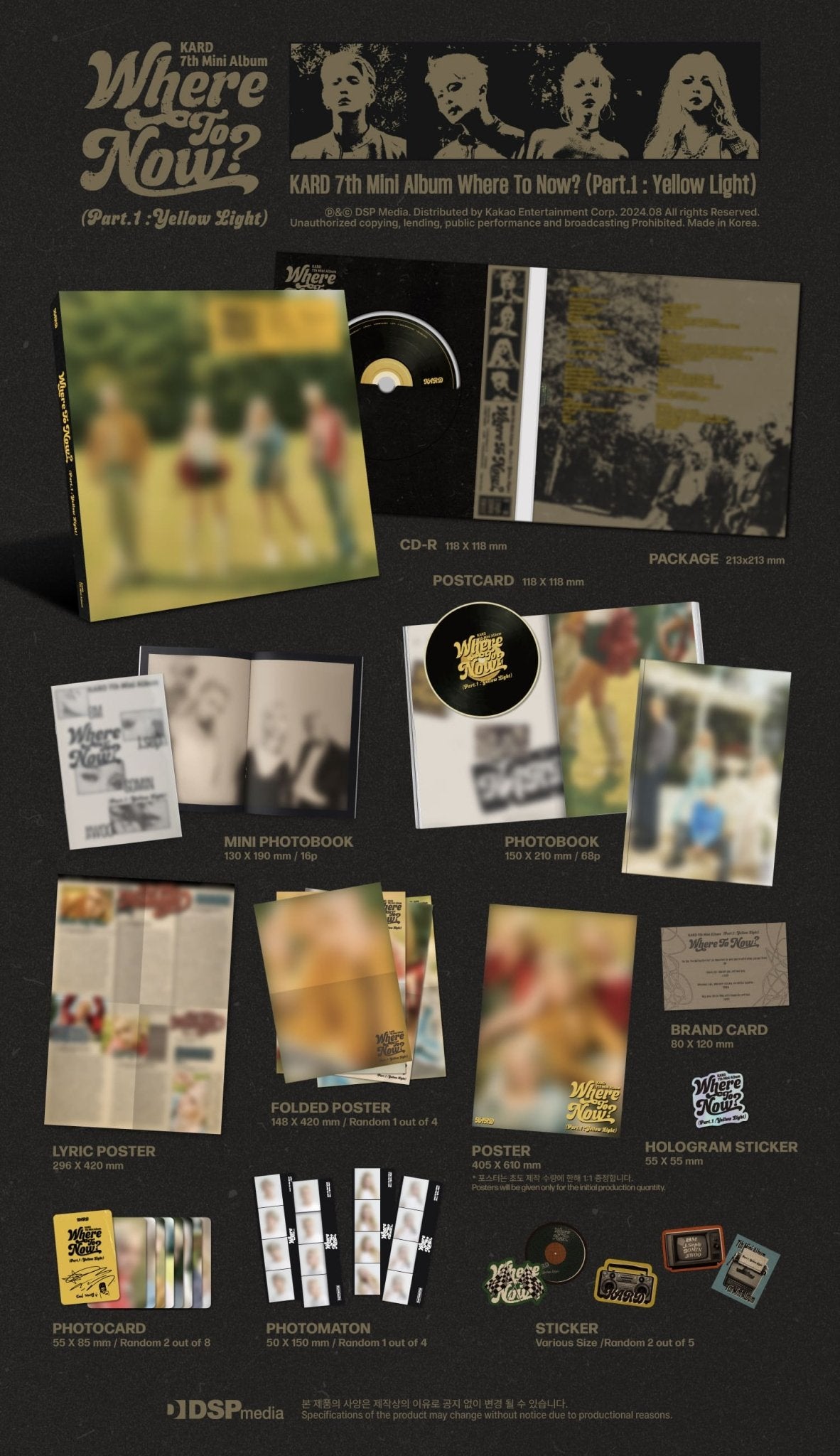 KARD 7th Mini Album Where To Now? (Part.1 : Yellow Light) – album ( / / ) | HobiEgo