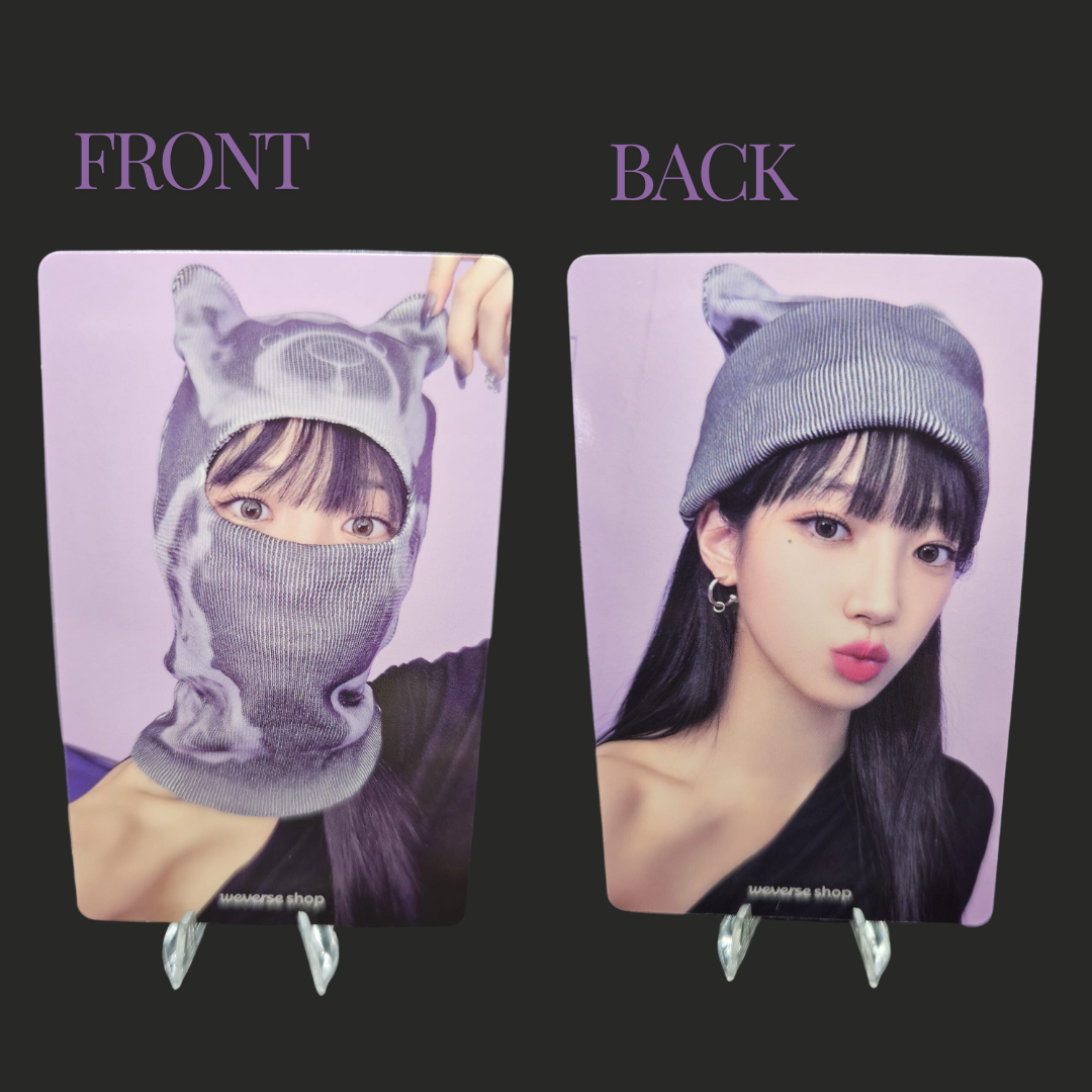 LE SSERAFIM 4th Mini Album CRAZY Weverse Photocards Balaclava Version