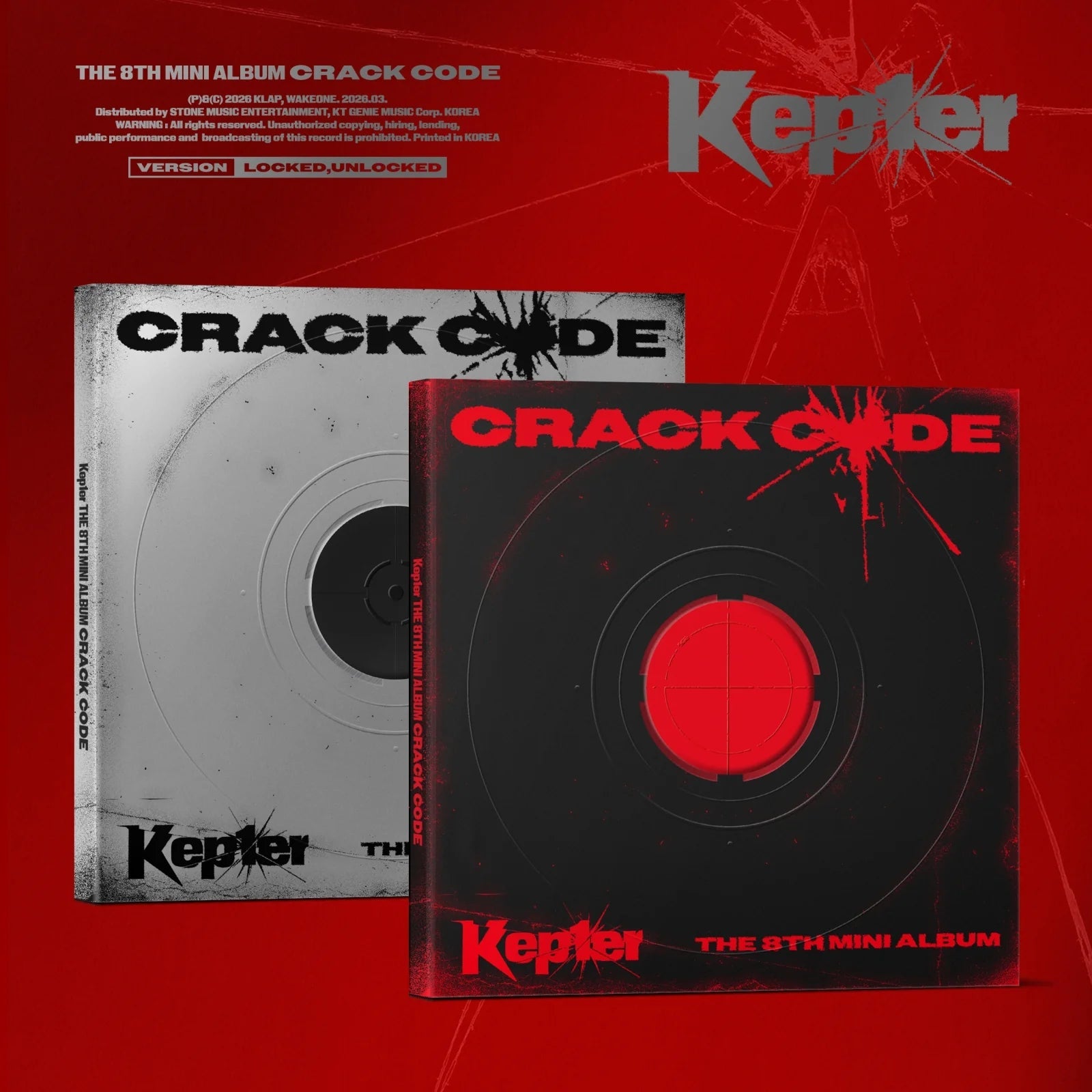 Kep1er 8th Mini Album CRACK CODE – album 8809704435130 (LOCKED (Grey) / / ) | HobiEgo K - pop Shop