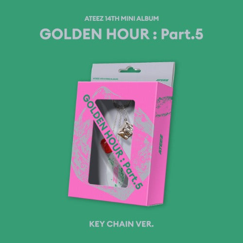 PRE-ORDER ATEEZ 14th Mini Album GOLDEN HOUR : Part.5  (KEY CHAIN Version)