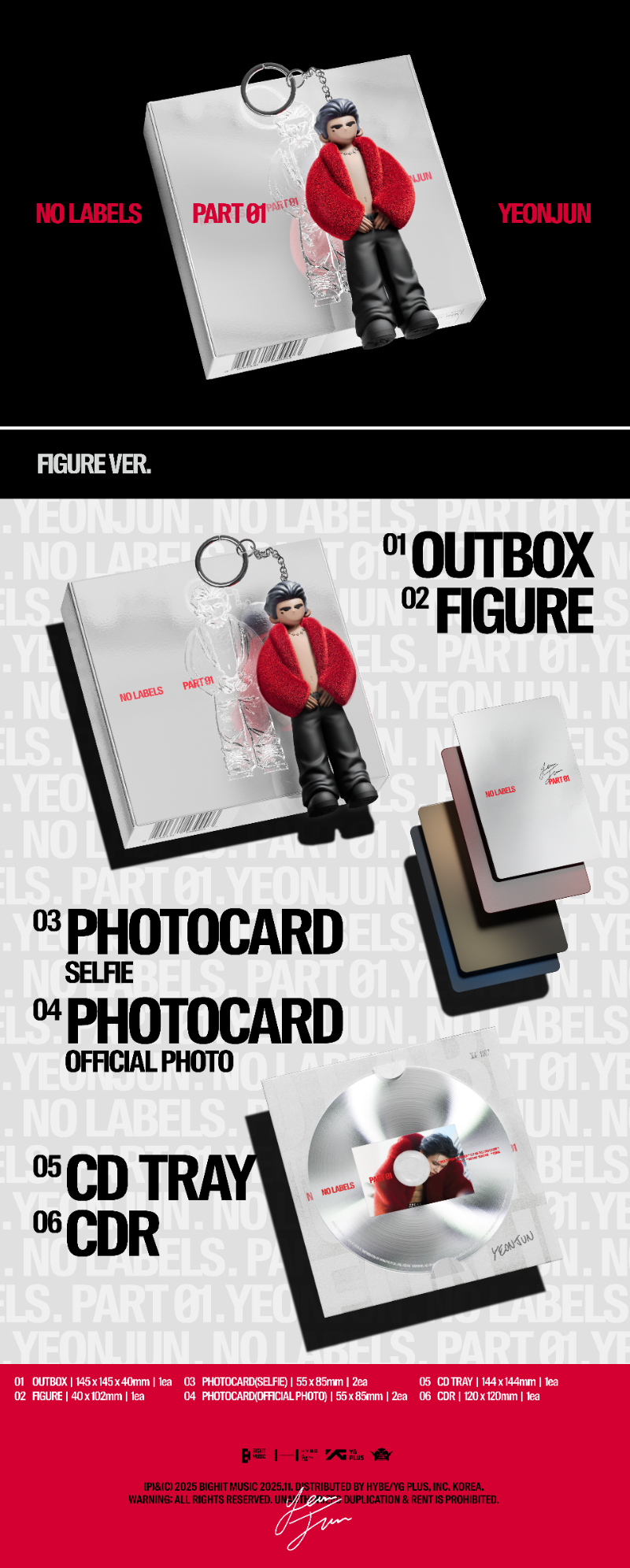 PRE-ORDER YEONJUN 1st Mini Album NO LABELS: PART 01 (Figure Version)