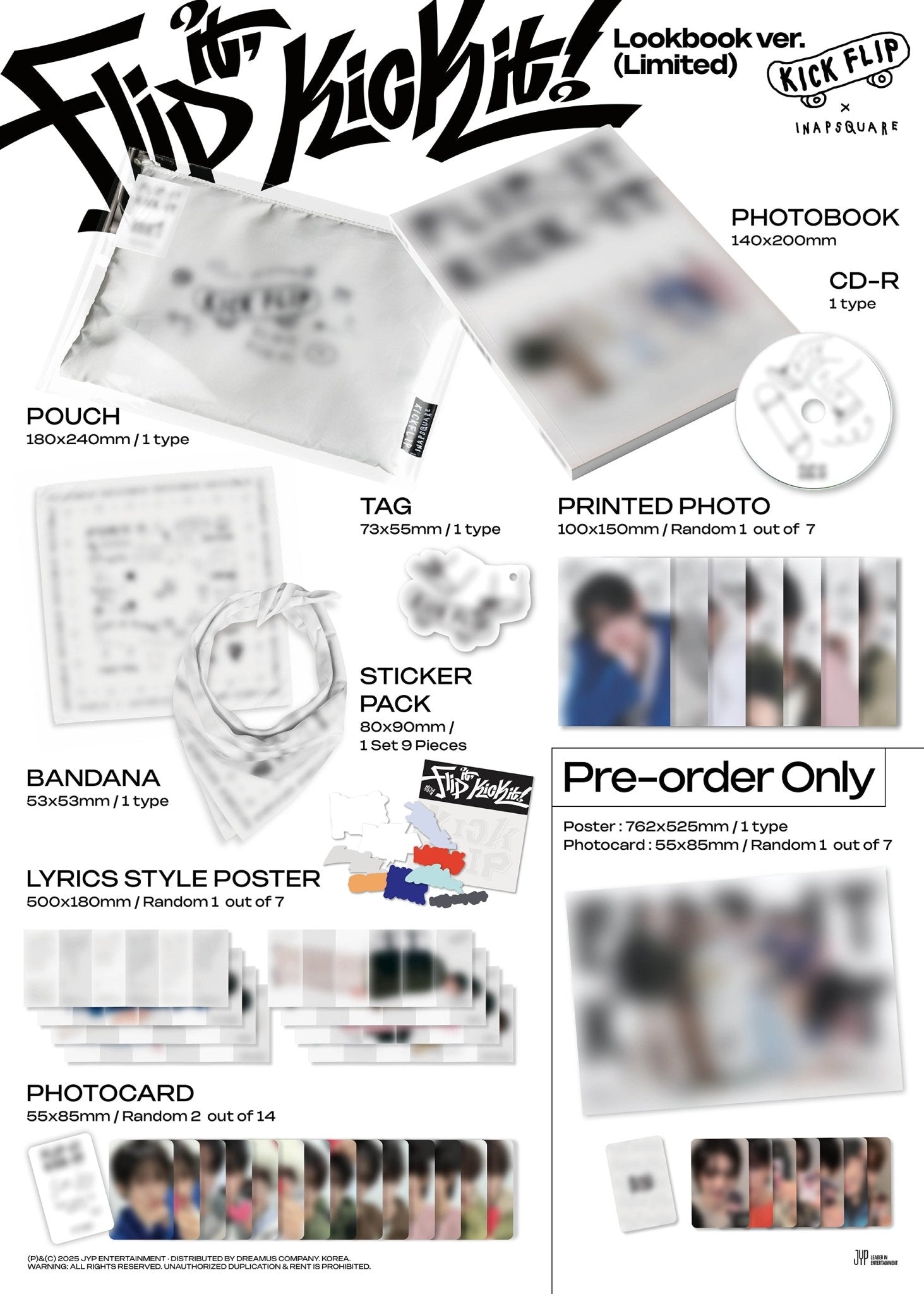 KickFlip 1st Mini Album Flip It, Kick It! (Lookbook Limited Version) – album ( / / ) | HobiEgo
