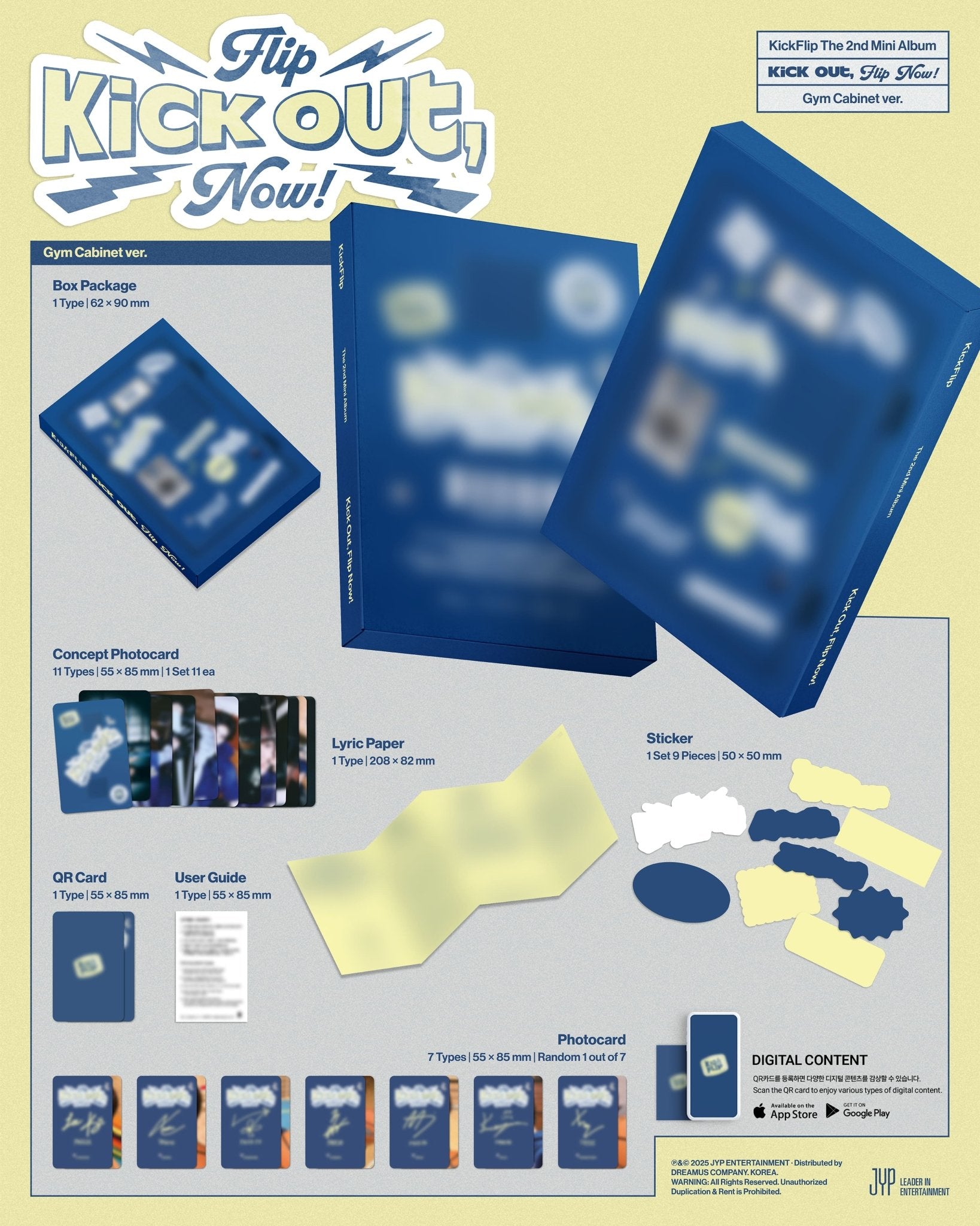 KickFlip 2nd Mini Album Kick Out, Flip Now! Platform Version – album (Gym Cabinet (BLUE) / / ) | HobiEgo