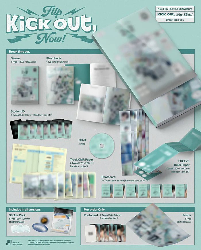 KickFlip 2nd Mini Album Kick Out, Flip Now! – album (Class Time (GREY) / / ) | HobiEgo