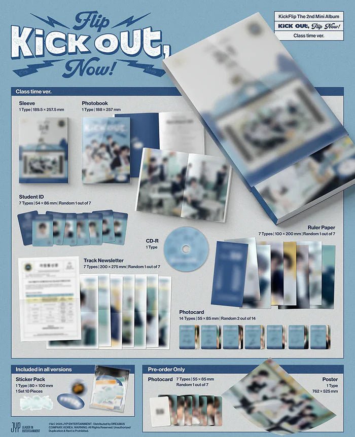 KickFlip 2nd Mini Album Kick Out, Flip Now! – album (Class Time (GREY) / / ) | HobiEgo