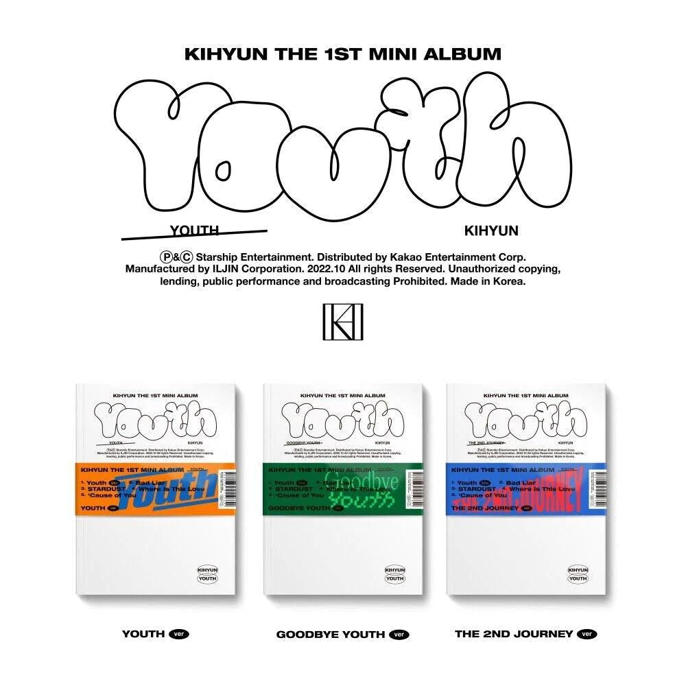 Kihyun (Monsta X) 1st Mini Album YOUTH (Random Version) – album (Youth (ORANGE) / / ) | HobiEgo