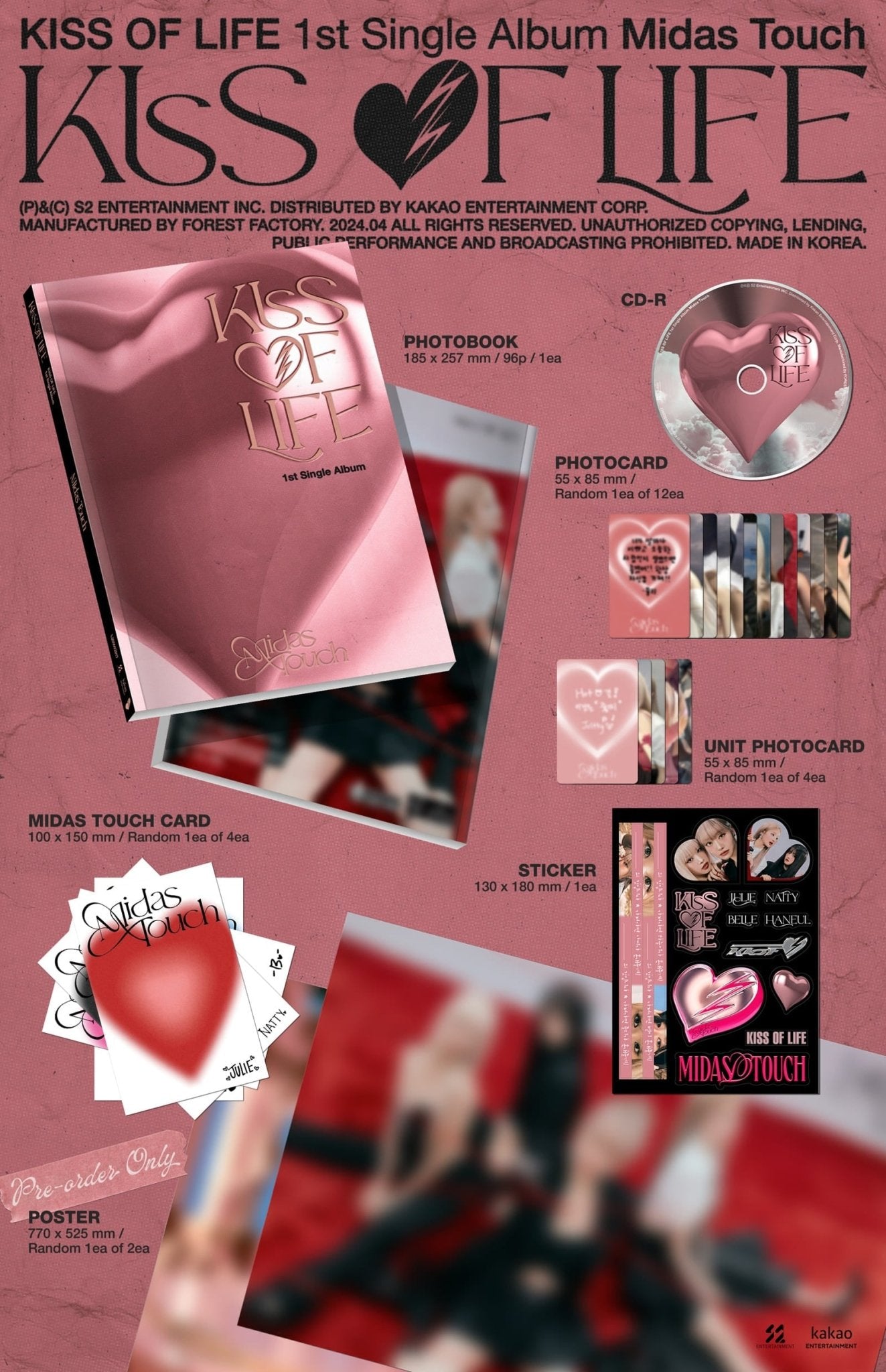 KISS OF LIFE 1st Single Album Midas Touch – album ( / / ) | HobiEgo
