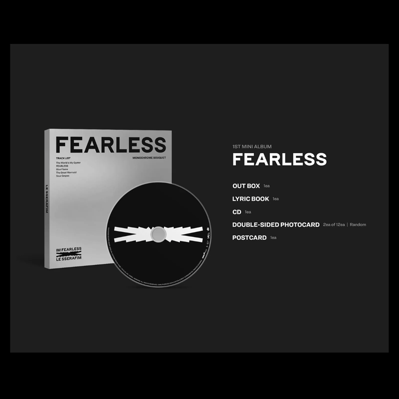 LE SSERAFIM 1st Mini FEARLESS (Monochrome Bouquet Ver) – album ( / / ) | HobiEgo