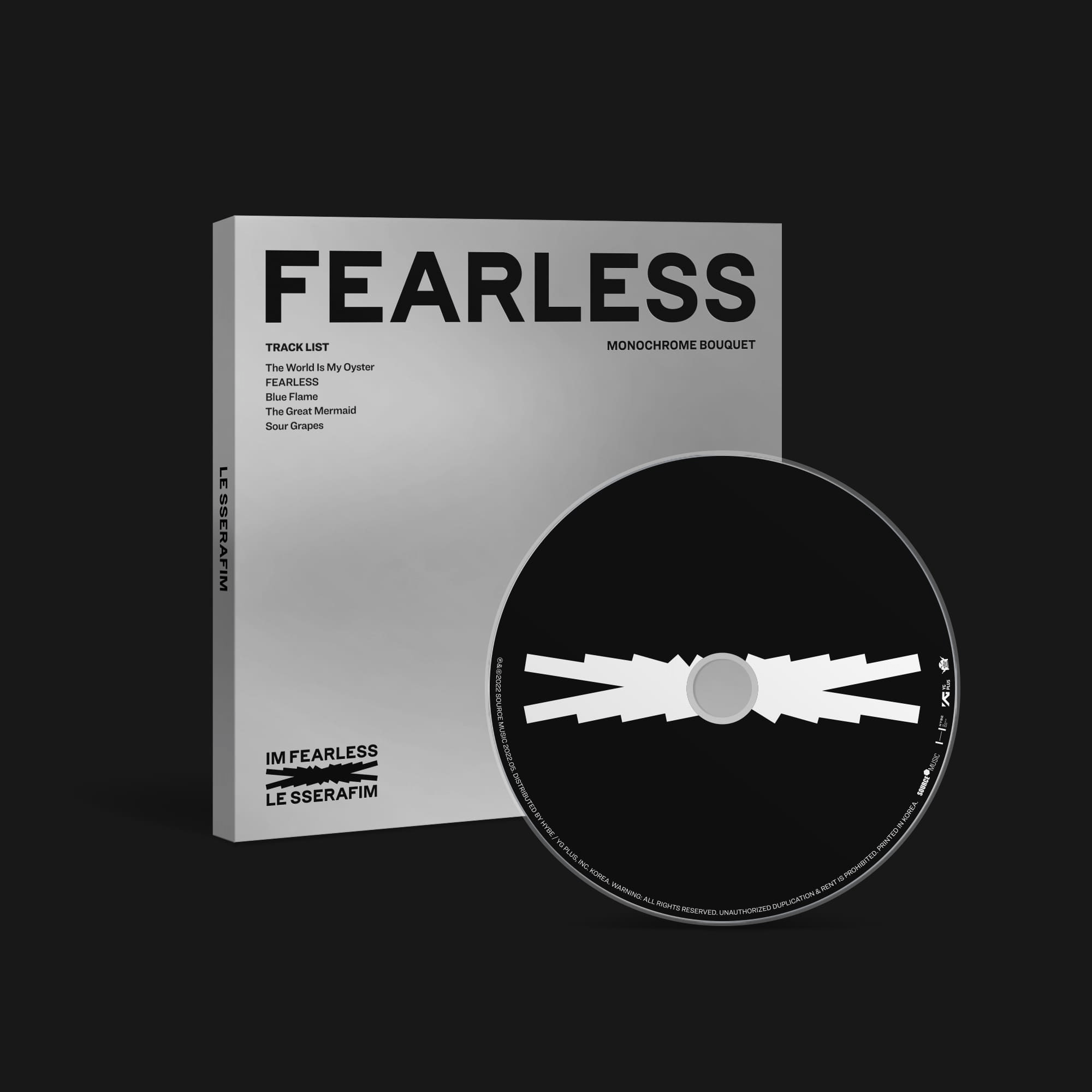 LE SSERAFIM 1st Mini FEARLESS (Monochrome Bouquet Ver) – album ( / / ) | HobiEgo