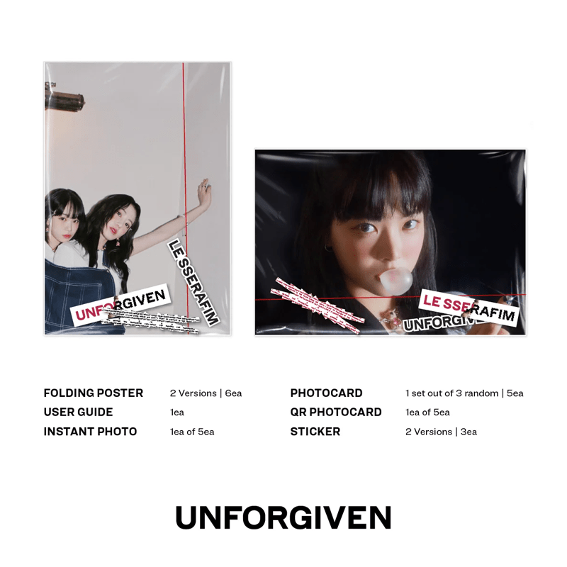 LE SSERAFIM 1st Studio Album UNFORGIVEN (Weverse Albums ver) – album (B / / ) | HobiEgo