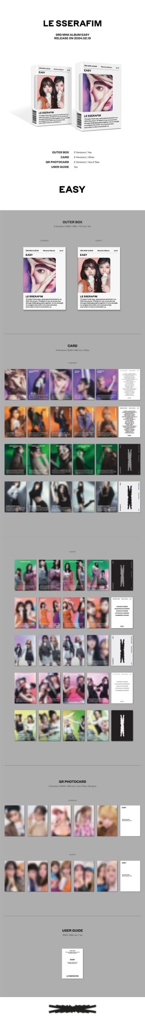 LE SSERAFIM 3rd Mini Album EASY (Weverse Albums Version) – album (A (single) / / ) | HobiEgo