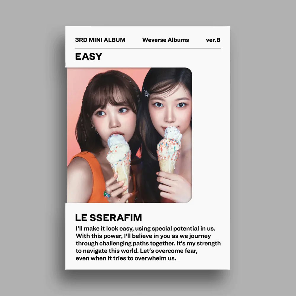 LE SSERAFIM 3rd Mini Album EASY (Weverse Albums Version) – album (B (unit) / / ) | HobiEgo