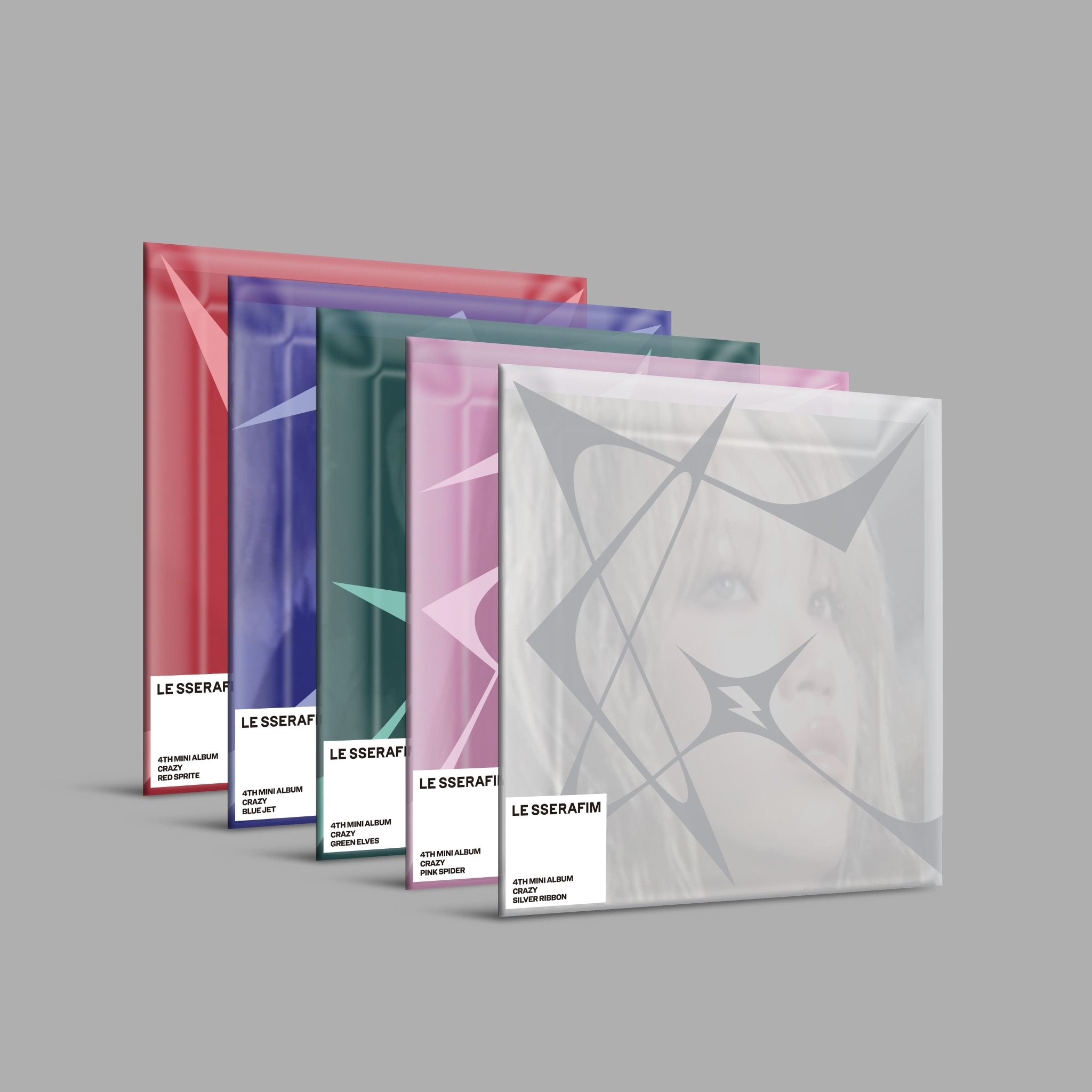 LE SSERAFIM 4th Mini Album CRAZY (COMPACT Version) – album (SILVER RIBBON (Kim Chaewon) / / ) | HobiEgo