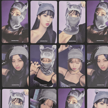 LE SSERAFIM 4th Mini Album CRAZY Weverse Photocards Balaclava Version – Photocards (Kim Chaewon / / ) | HobiEgo
