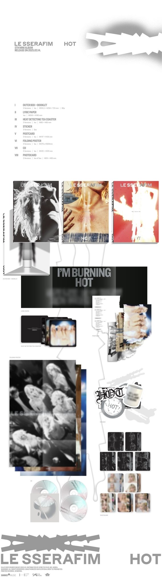 LE SSERAFIM 5th Mini Album HOT – album (Vol. 1 DRENCHED VETIVER / / ) | HobiEgo
