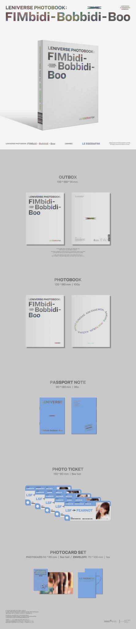 LE SSERAFIM LENIVERSE Photobook FIMbidi - Bobbidi - Boo – album ( / / ) | HobiEgo