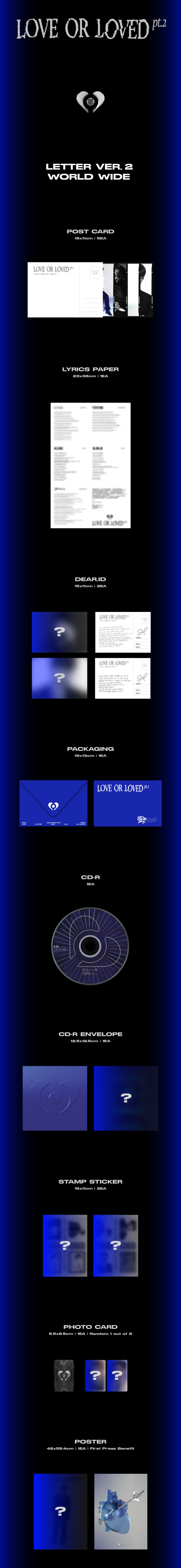 B.I Mini Album Love or Loved Part.2 (Letter Version)