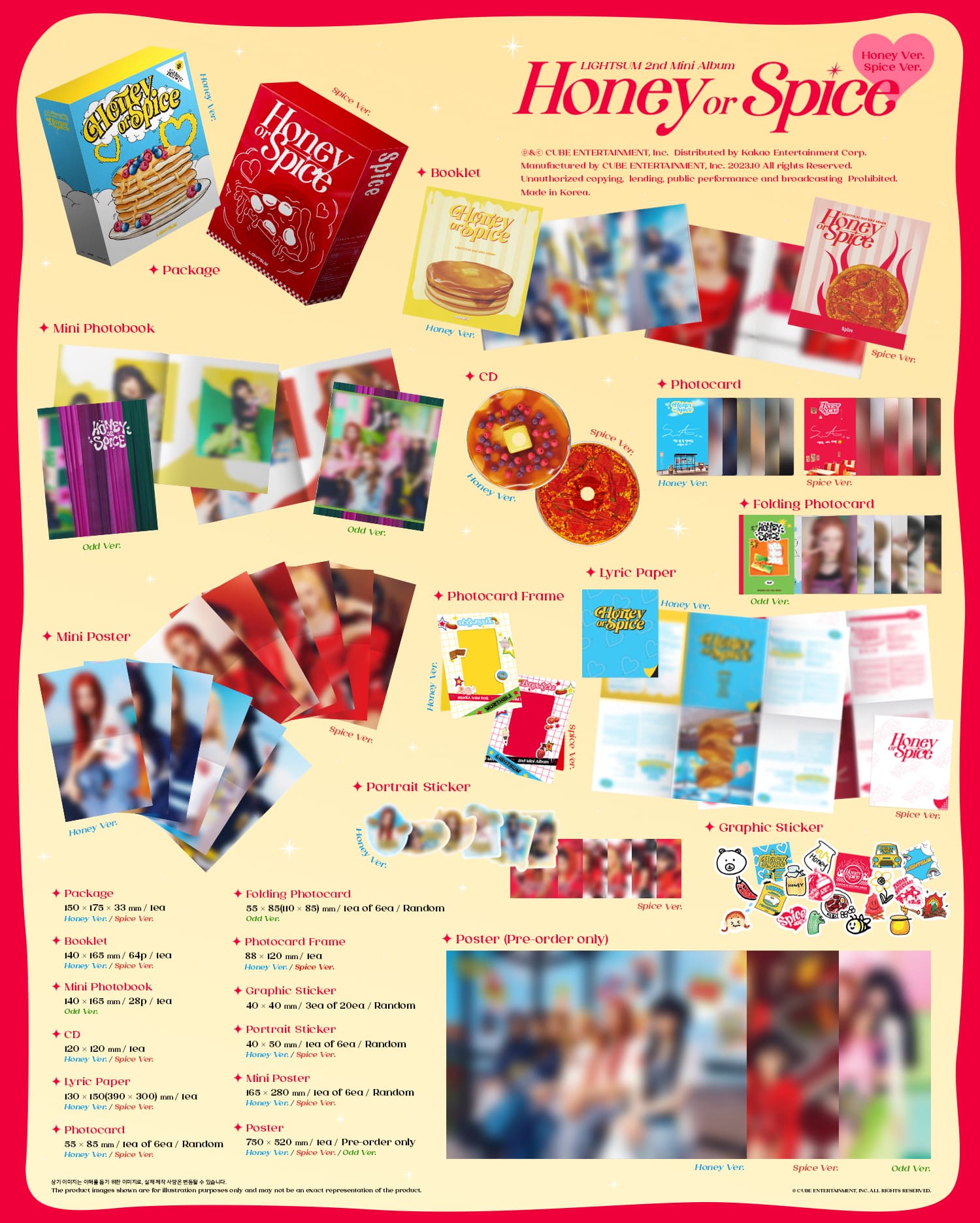 LIGHTSUM 2nd Mini Album Honey or Spice – album (Honey (BLUE) / / ) | HobiEgo
