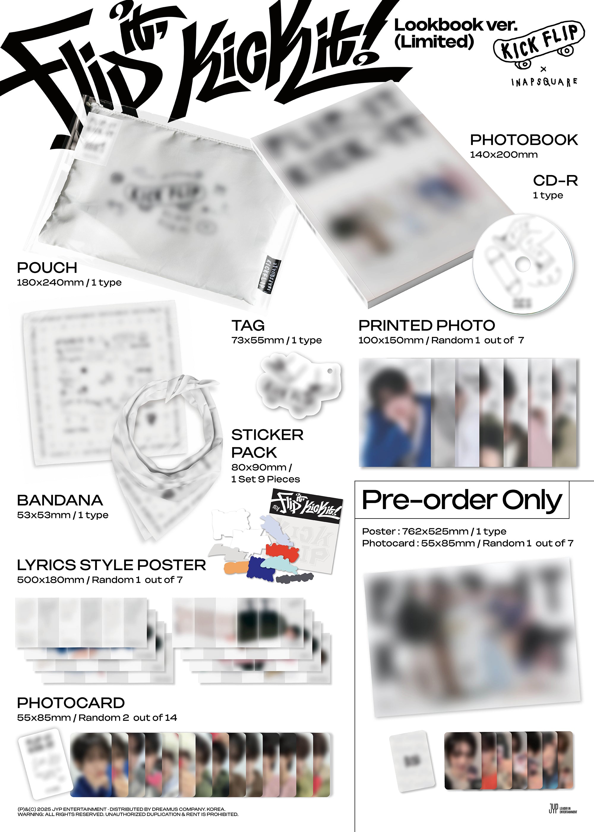 PRE-ORDER KickFlip 1st Mini Album Flip It, Kick It! (Lookbook Limited Version)