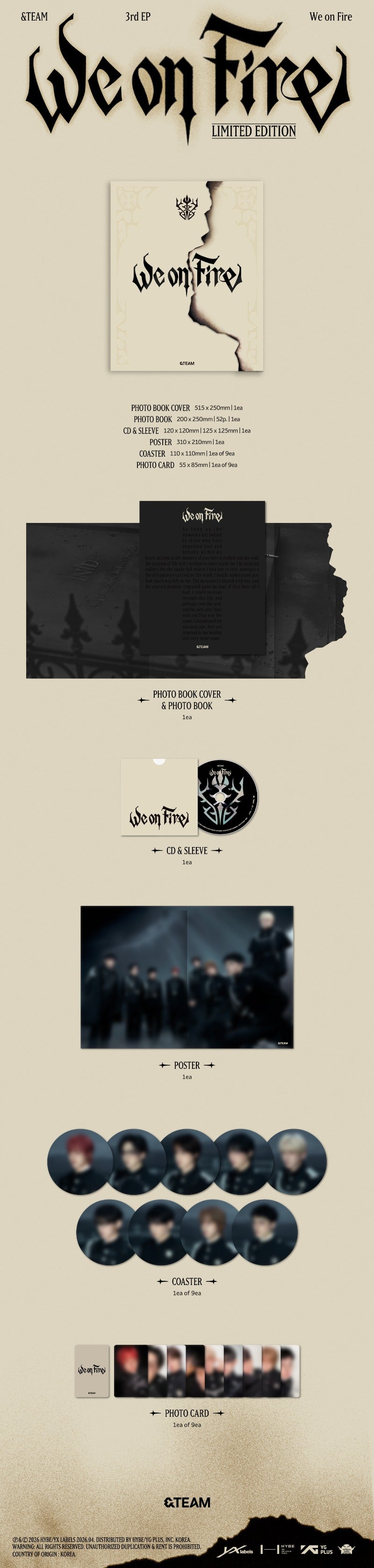 &TEAM Japanese Album 3rd EP Album We on Fire (Limited Edition)