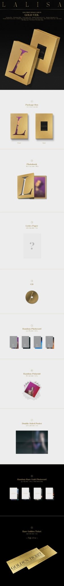 LISA 1st Single Album LALISA – album (Gold / / ) | HobiEgo
